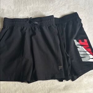 6T - Black Athletic Shorts Duo - Nike & Fila Logos